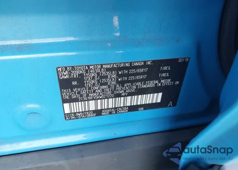 2019 Toyota Rav4 Le from USA, damaged, VIN 2T3G1RFV5KW021220